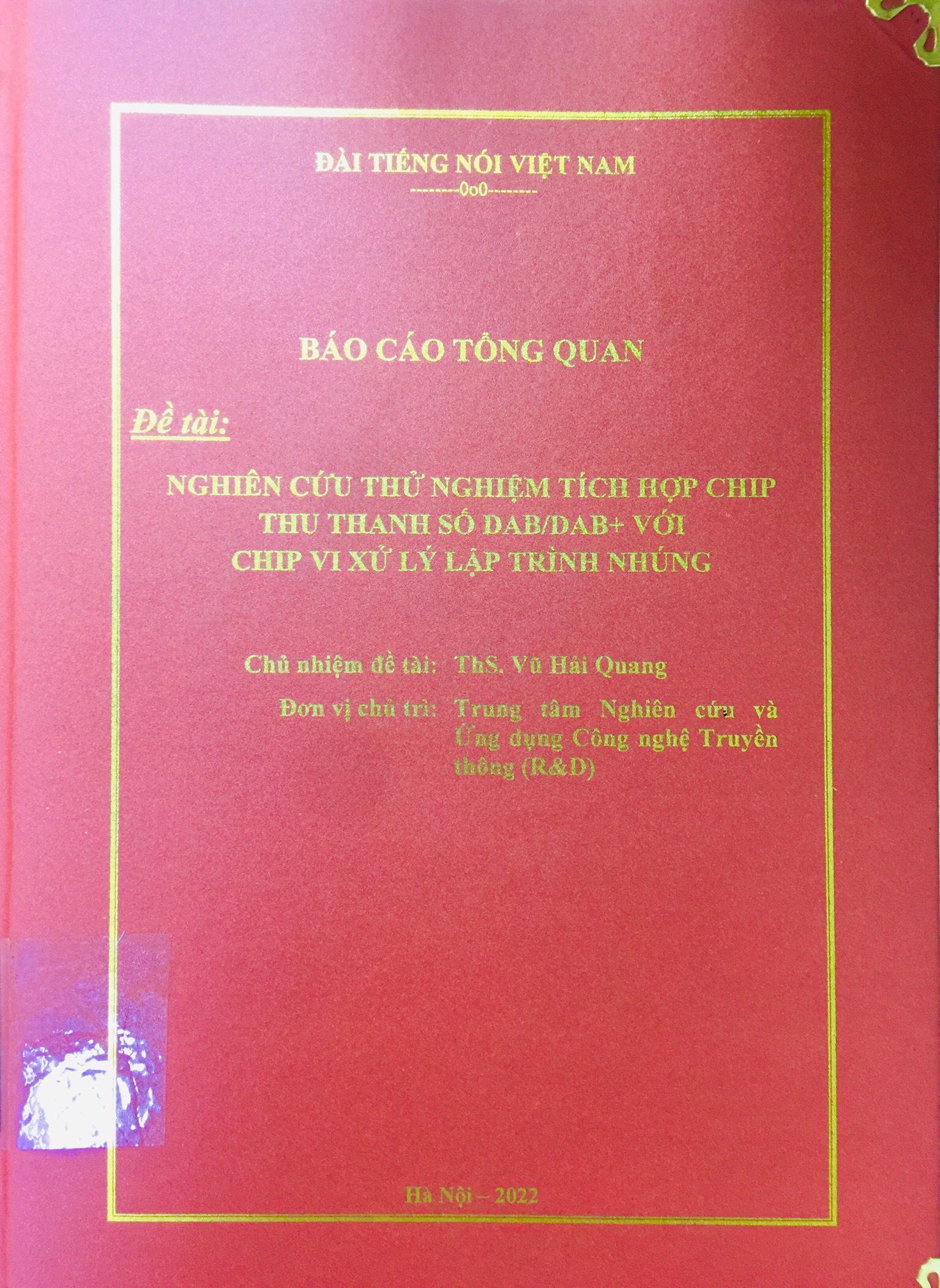 Nghiên cứu thử nghiệm tích hợp chip thu thanh số DAB/DAB+ với chip vi xử lý lập trình nhúng