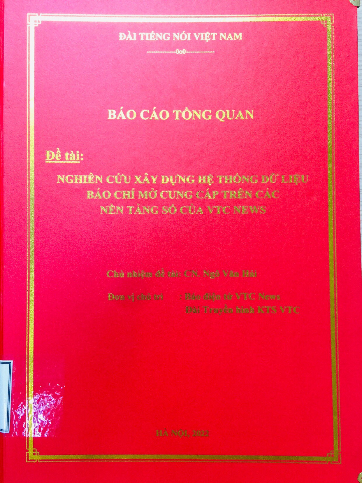 Nghiên cứu xây dựng hệ thống dữ liệu báo chí mở cung cấp trên các nền tảng số của VTV News
