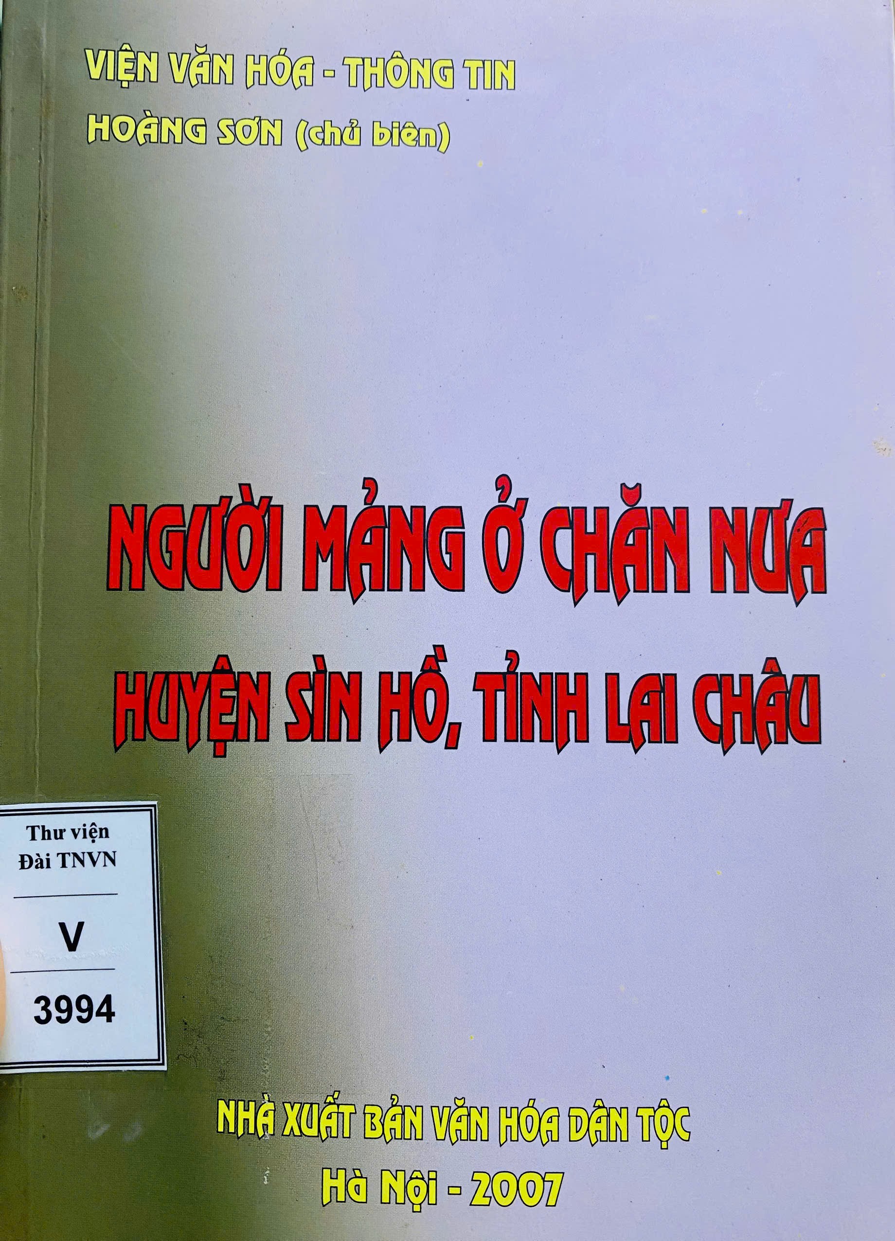 Người Mảng ở Chăn Nưa huyện Sìn Hồ, tỉnh Lai Châu
